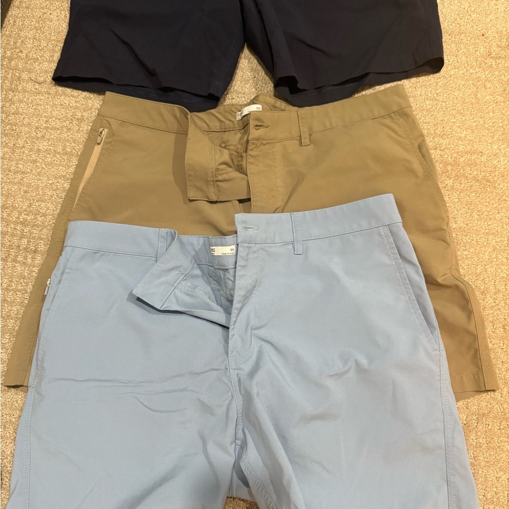 Men's Chinos in Light Blue and Tan - Classic Stretch Fit